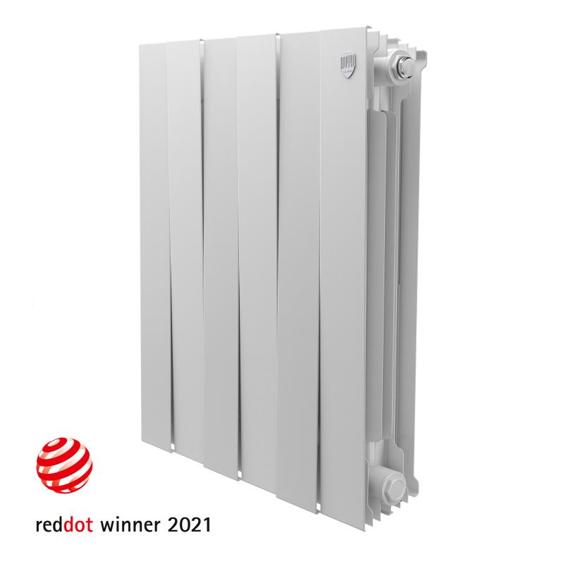 Радиатор Royal Thermo Pianoforte 500/100 биметалл 6 секций боковое подключение цвет белый