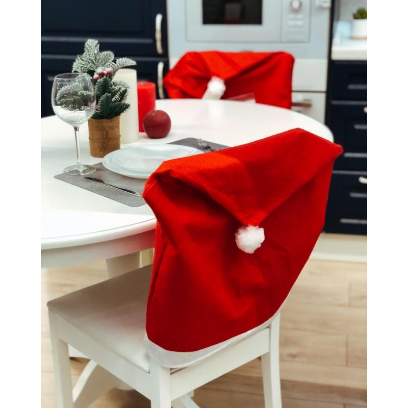 Декор для спинки стула «Шапка Санта-Клауса»