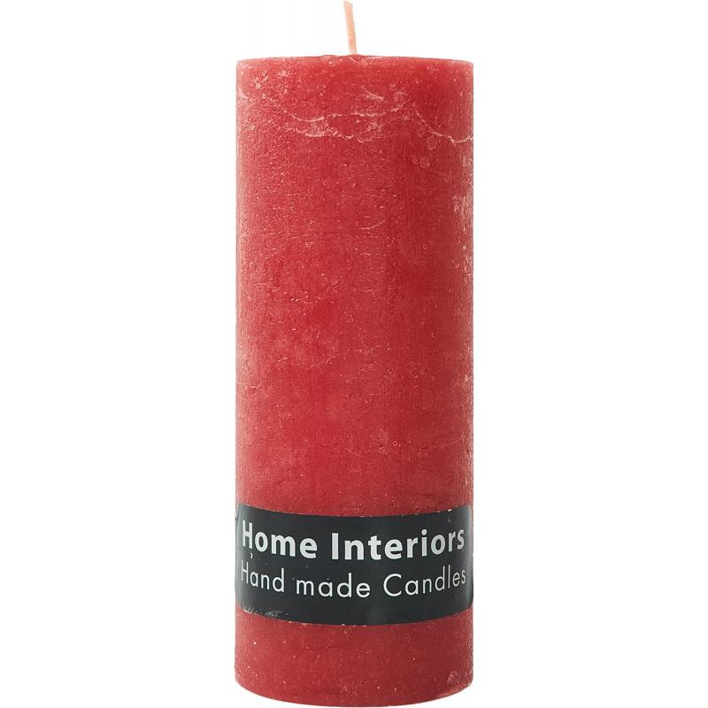 Свеча-столбик «Рустик» 60x160 мм, цвет красный