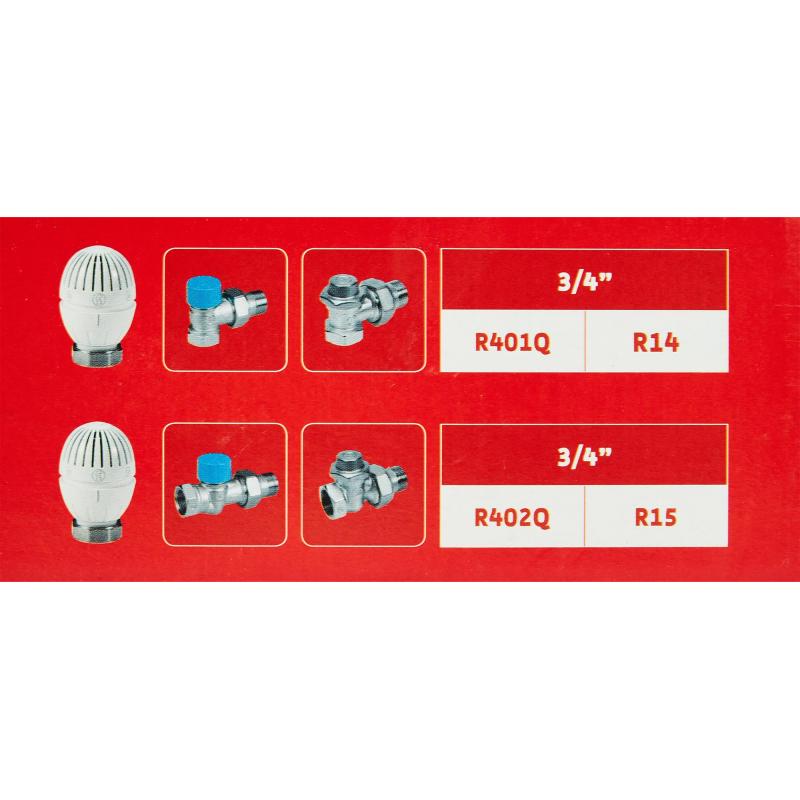 Термостатический комплект Giacomini R470F-KV 3/4" боковое подключение