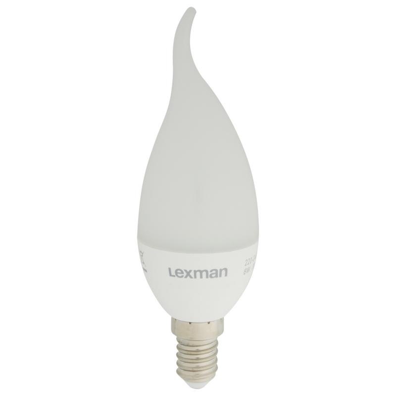 Лампа светодиодная Lexman свеча на ветру E14 5.5 Вт 470 Лм свет тёплый белый