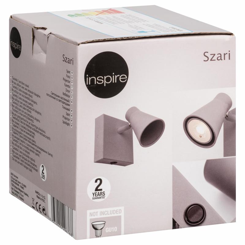 Спот поворотный Inspire Szari 1 лампа GU10  0.35 м² цвет серый