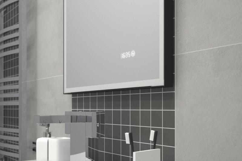 Зеркало для ванной Stretto Black с подсветкой 60x80 см