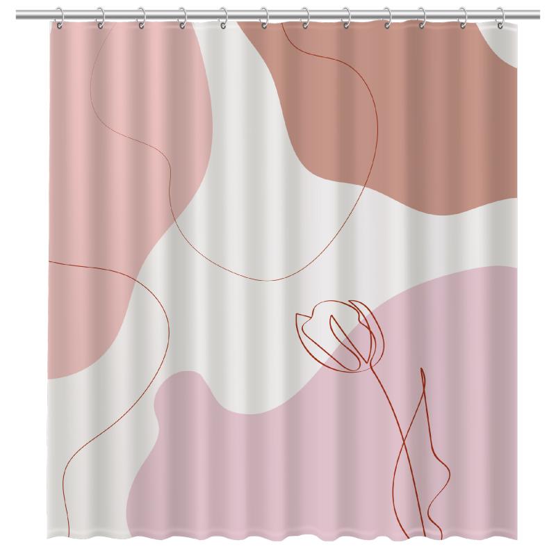 Штора для ванной Fixsen Cream 180x200 см полиэстер цвет ярко-розовый