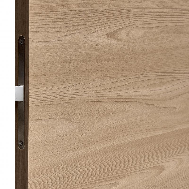 Дверь межкомнатная глухая с замком в комплекте 60x200 см Hardflex цвет коричневый