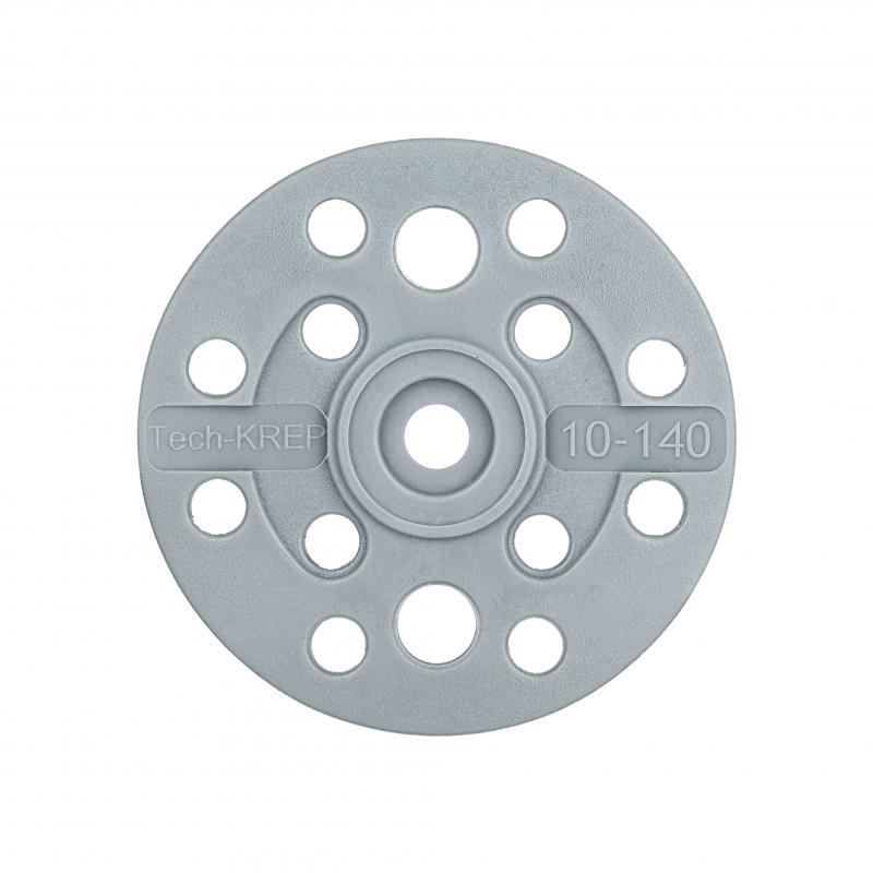 Дюбель для теплоизоляции с пластиковым гвоздем Tech-krep IZO серый 10х140 мм, 30 шт.