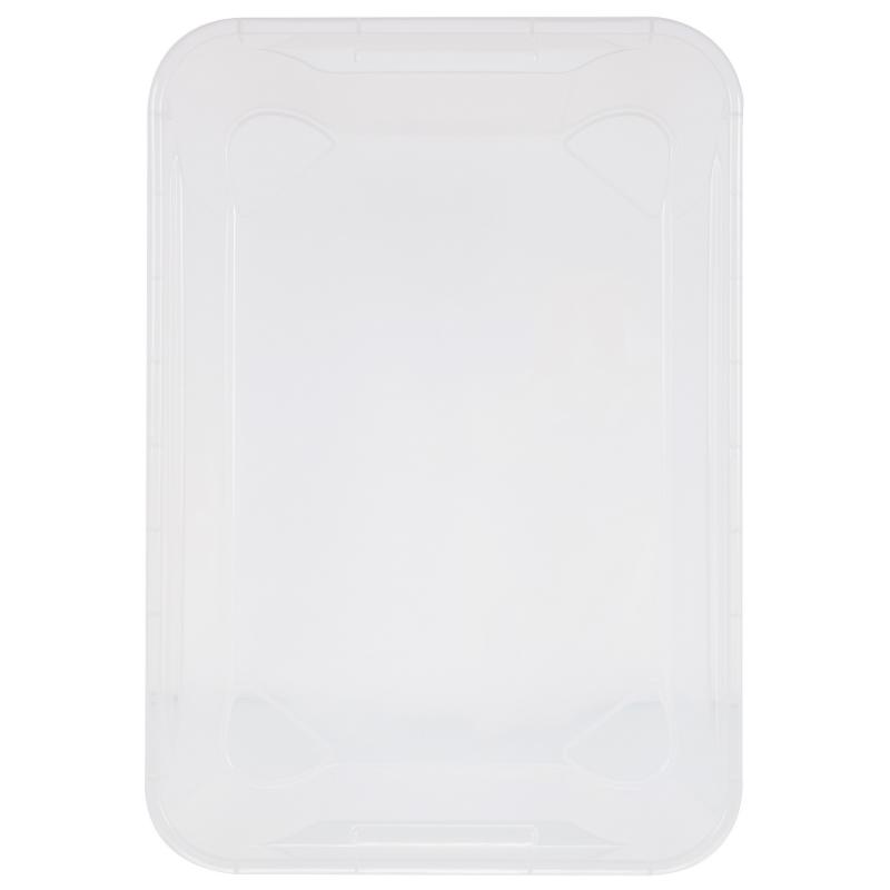 Ящик универсальный Кристалл 55.5x39x29 см 49 л пластик с крышкой цвет прозрачный