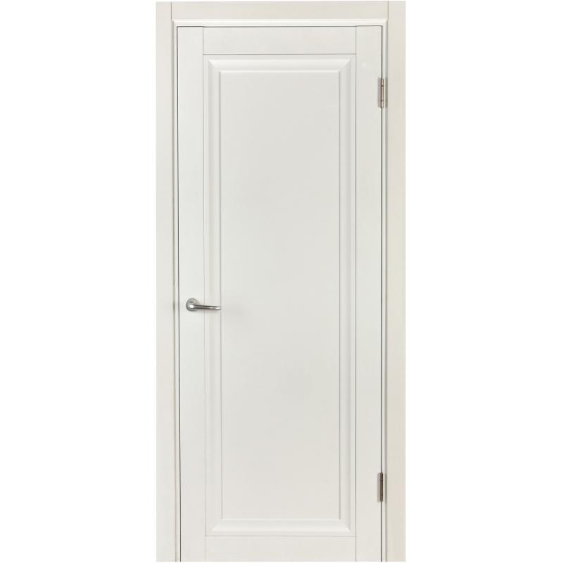 Дверь межкомнатная глухая Нобиле полипропилен ламинация цвет 80х200 см белый (с замком)