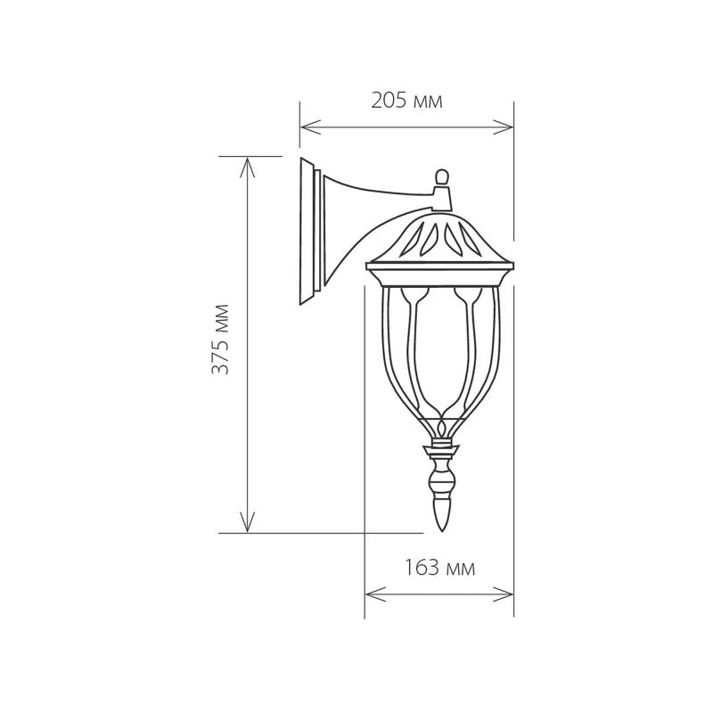 Светильник настенный уличный Elektrostandard 1002D 60 Вт IP44