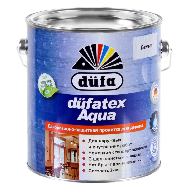 Пропитка для дерева водная белая Dufatex aqua 2.5 л