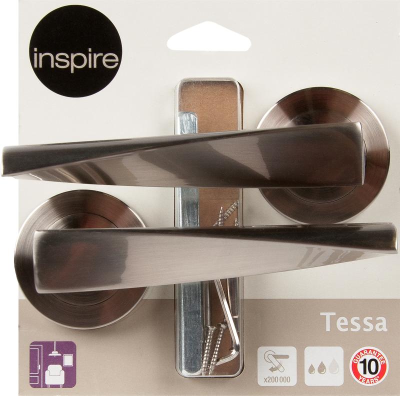 Дверные ручки Inspire Tessa, без запирания, цвет никель