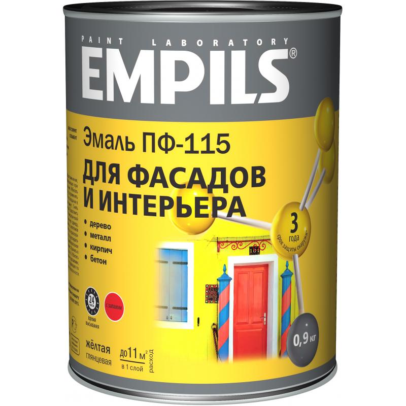 Эмаль ПФ-115 Empils PL цвет жёлтый 0.9 кг