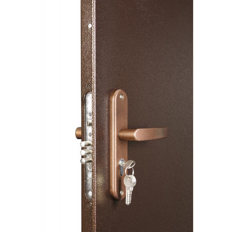 Дверь входная металлическая Профи Pro 206x96 см. правая антик медь