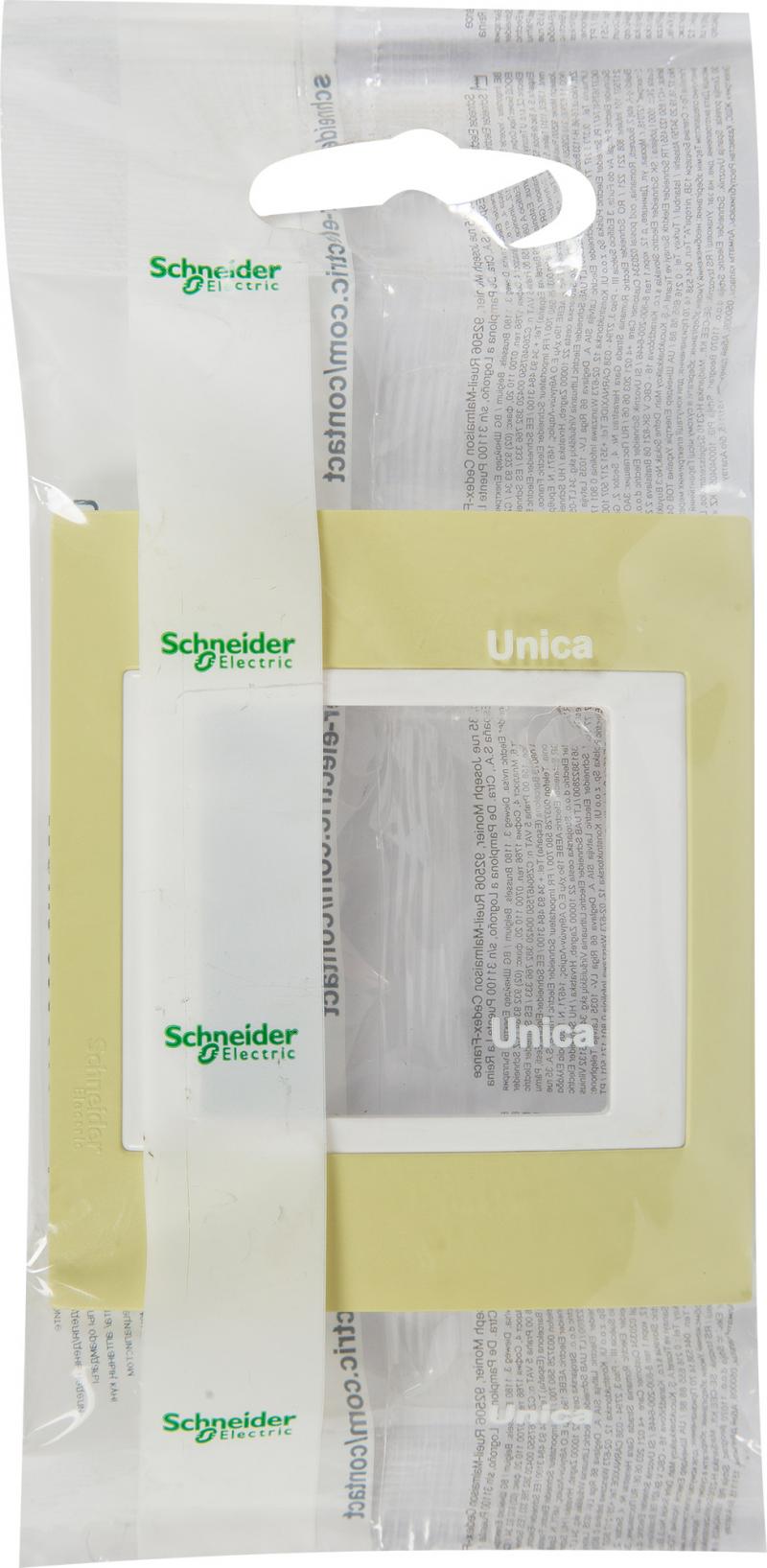 Рамка для розеток и выключателей Schneider Electric Unica 1 пост, цвет зелёное яблоко