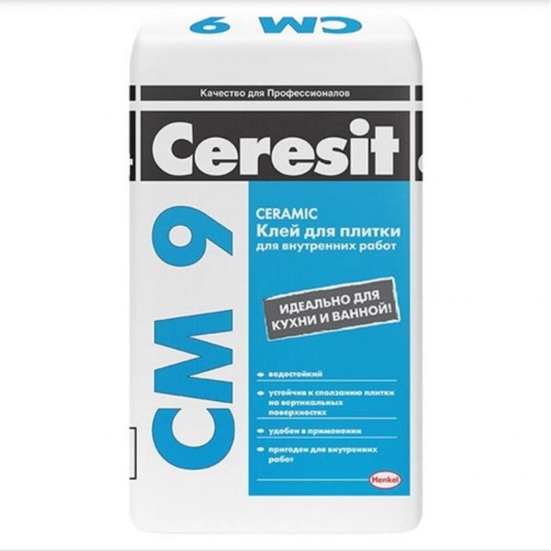 Клей для плитки Ceresit CM9 для внутренних работ, 25 кг