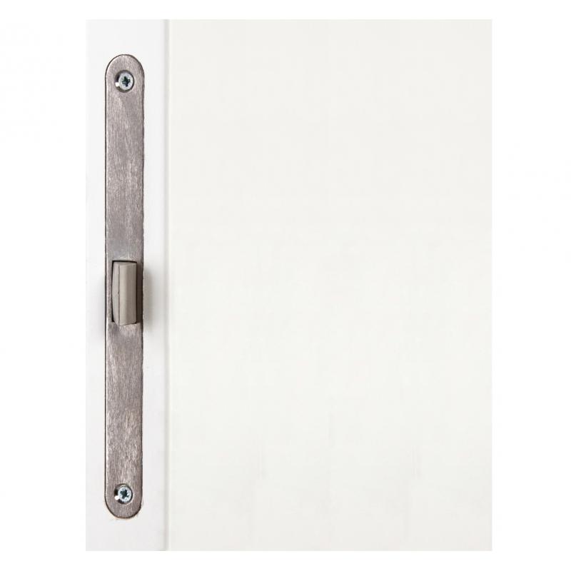 Дверь межкомнатная остекленная Нобиле полипропилен ламинация цвет белый 90x200 см (с замком)