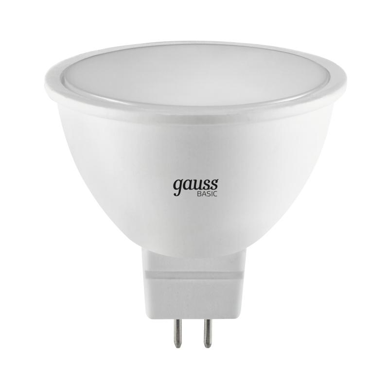 Лампа светодиодная Gauss MR16 GU5.3 170-240 В 8.5 Вт спот матовая 700 лм теплый белый свет