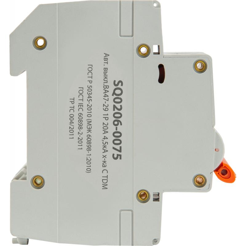 Автоматический выключатель TDM Electric ВА47-29 1P C20 А 4.5 кА SQ0206-0075