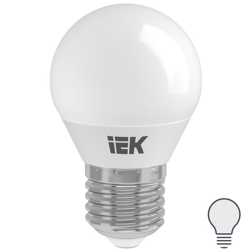 Лампа светодиодная IEK Шар G45 E27 7 Вт 230 В 4000 К свет холодный белый