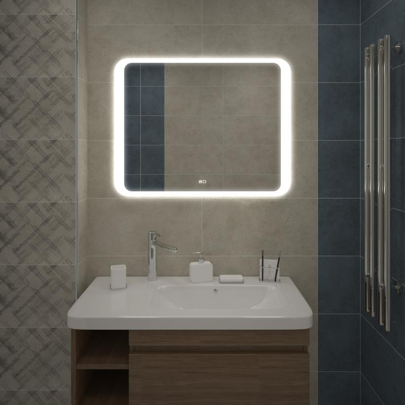 Зеркало Desire с LED подсветкой сенсорное с подогревом 90х70 см
