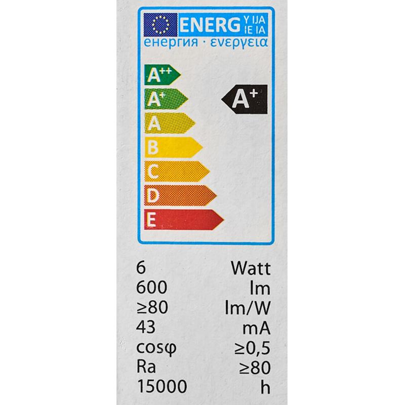 Шам жарықдиодты Volpe E27 6 Вт 600 Лм, суық ақ жарық
