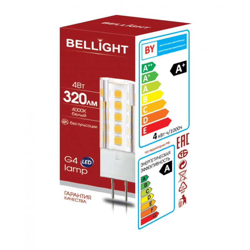 Лампа светодиодная Bellight G4 220-240 В 4 Вт капсула матовая 320 лм нейтральный белый свет