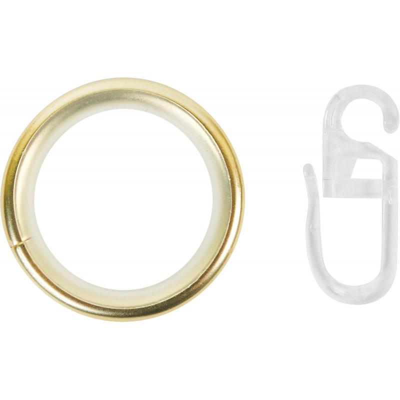Кольцо с крючком металл цвет латунь матовая D25 10 шт.