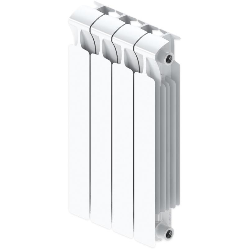 Радиатор Rifar Monolit 500/100 биметалл 4 секции боковое подключение цвет белый