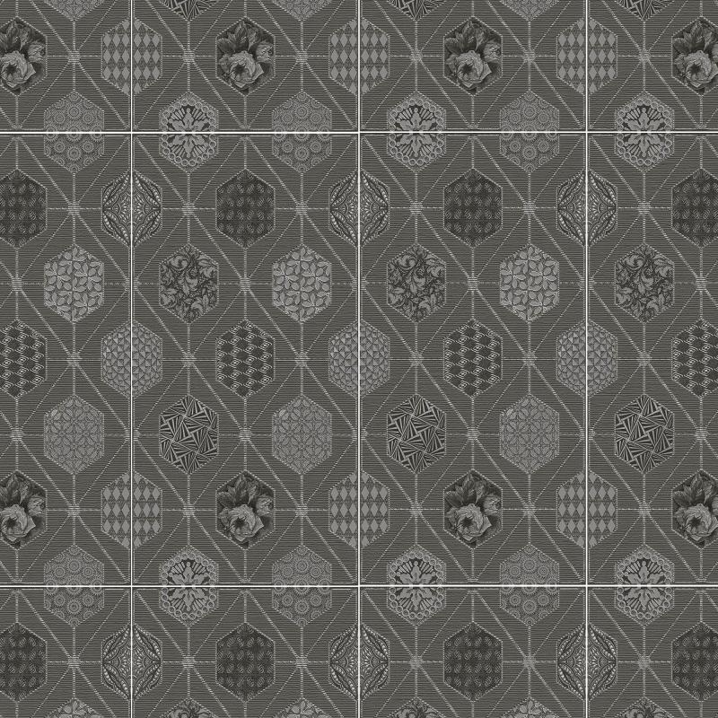 Декор қабырғалық Azori Devore Geometria 31.5x63 см күңгірт түсі сұр геометрия
