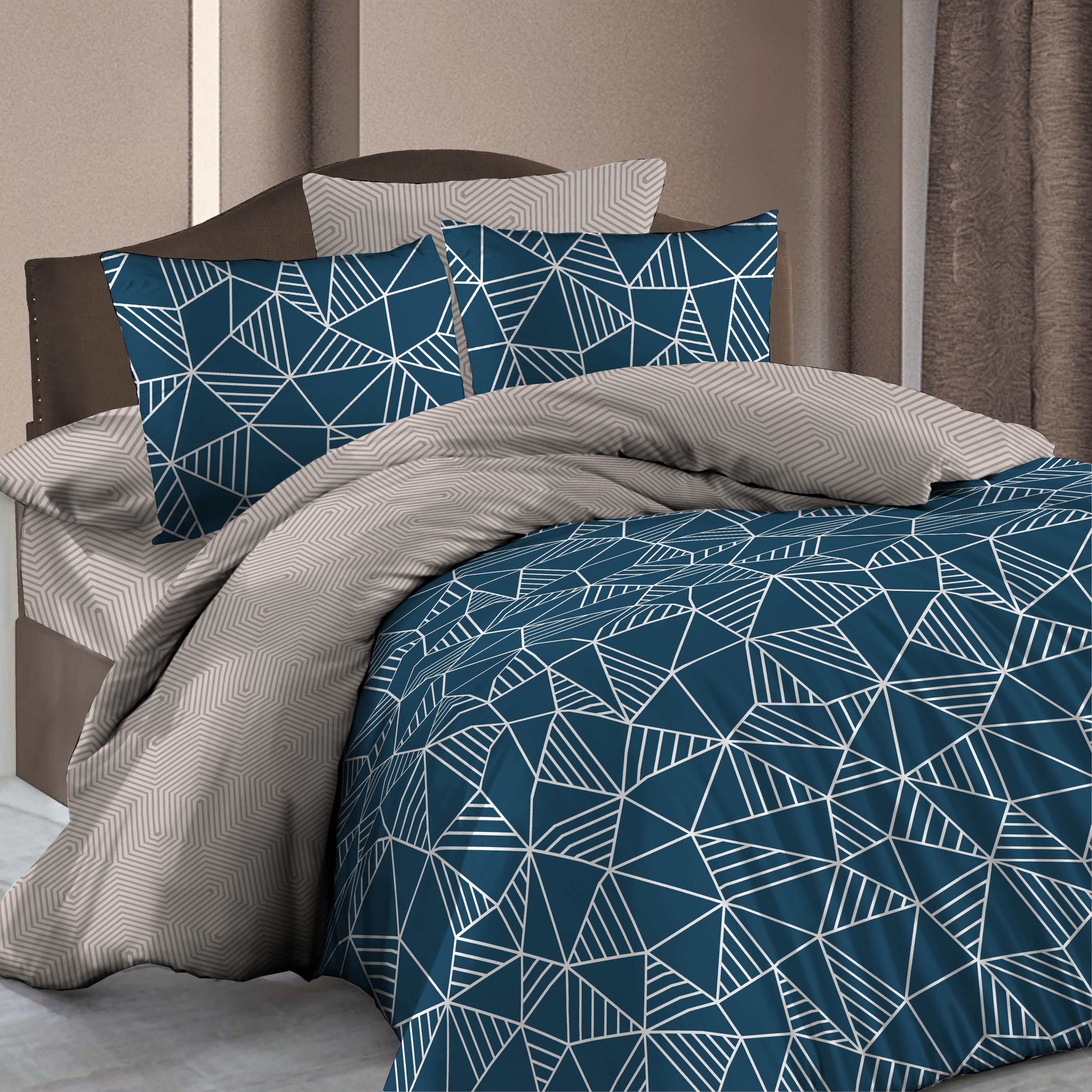 Комплект постельного белья «Декор» полутораспальный бязь цвет синий .