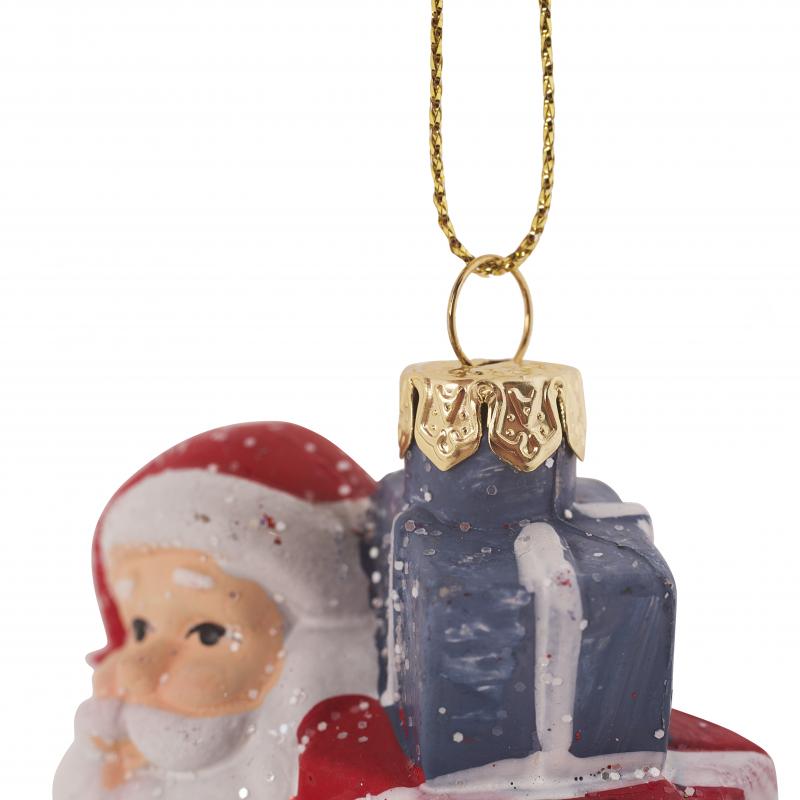 Украшение ёлочное «Санта с подарочками», 11 см