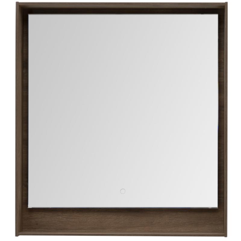 Зеркало для ванной Aquanet Мокка с подсветкой 74.8х83 см цвет дуб