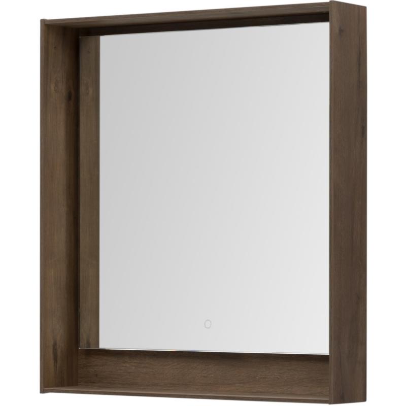 Зеркало для ванной Aquanet Мокка с подсветкой 74.8х83 см цвет дуб