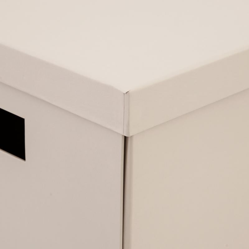 Коробка складная 31x31x30 см картон цвет бежевый