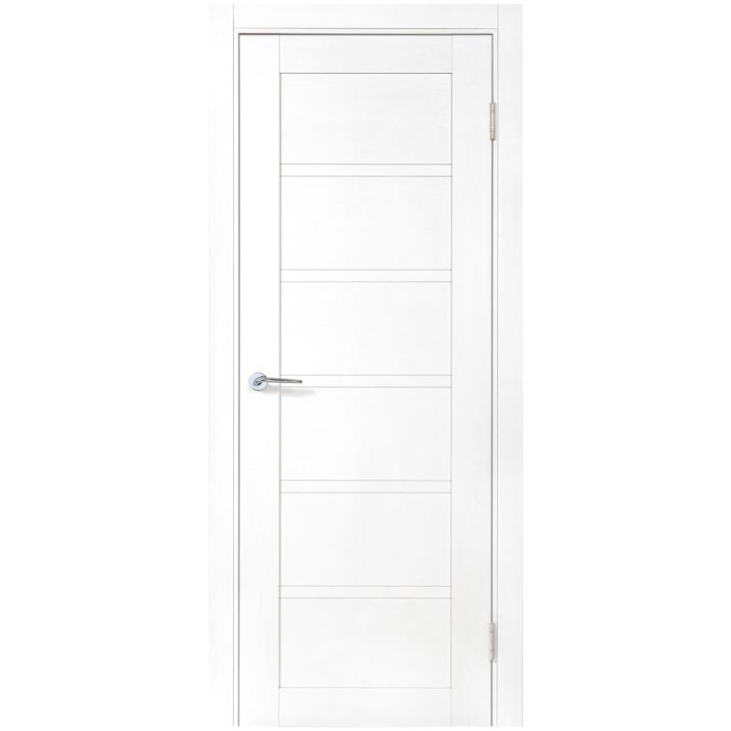 Дверь межкомнатная глухая с замком и петлями в комплекте Легенда-28.1 90x200 см полипропилен цвет белое дерево