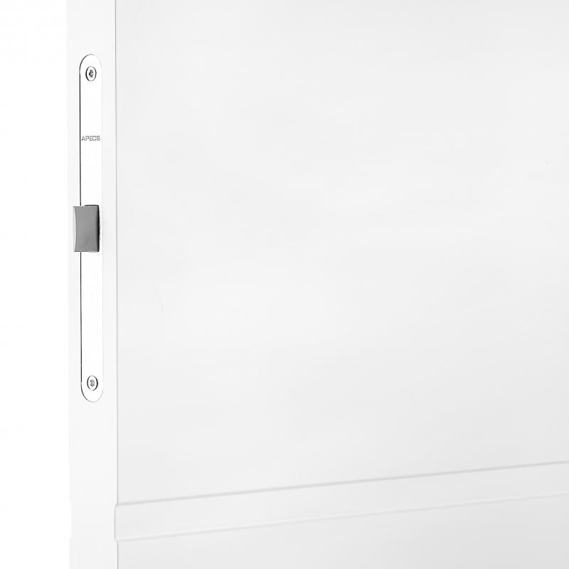 Дверь межкомнатная Рива глухая эмаль цвет белый 60x200 см (с замком)