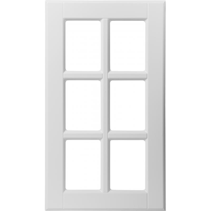 Витрина для шкафа Delinia «Леда белая» 40x70 см, МДФ, цвет белый
