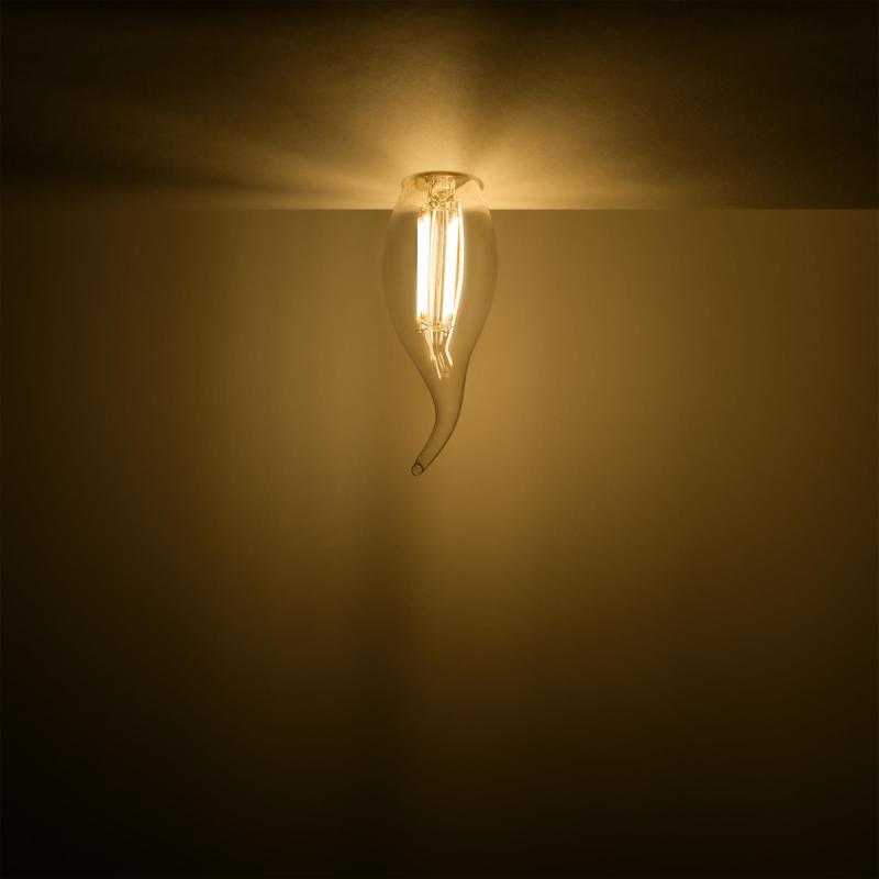 Шам жарықдиодты Gauss LED Filament E14 11 Вт желдегі майшам мөлдір 720 лм, жылы ақ жарық