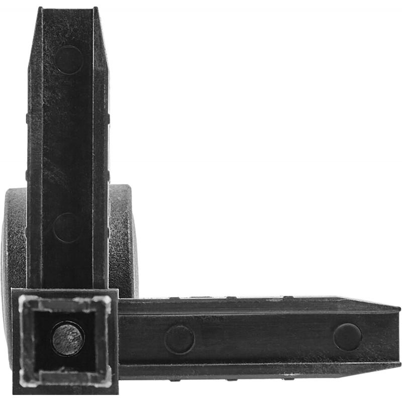 Коннектор 3 с колесной опорой для профилей 15х15 мм пластик черный