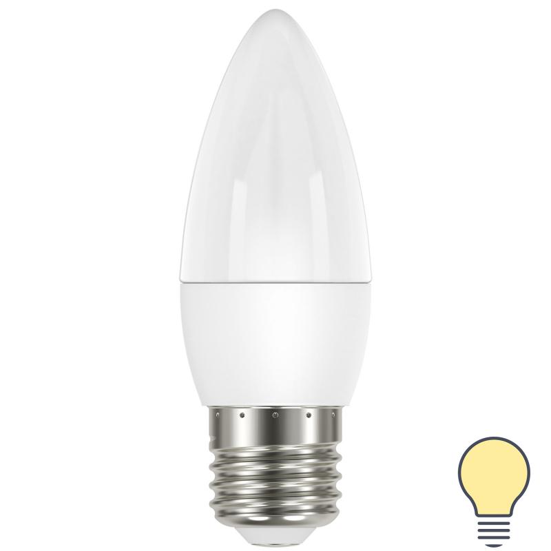 Лампа светодиодная Lexman Candle E27 175-250 В 6.5 Вт белая 600 лм теплый белый свет