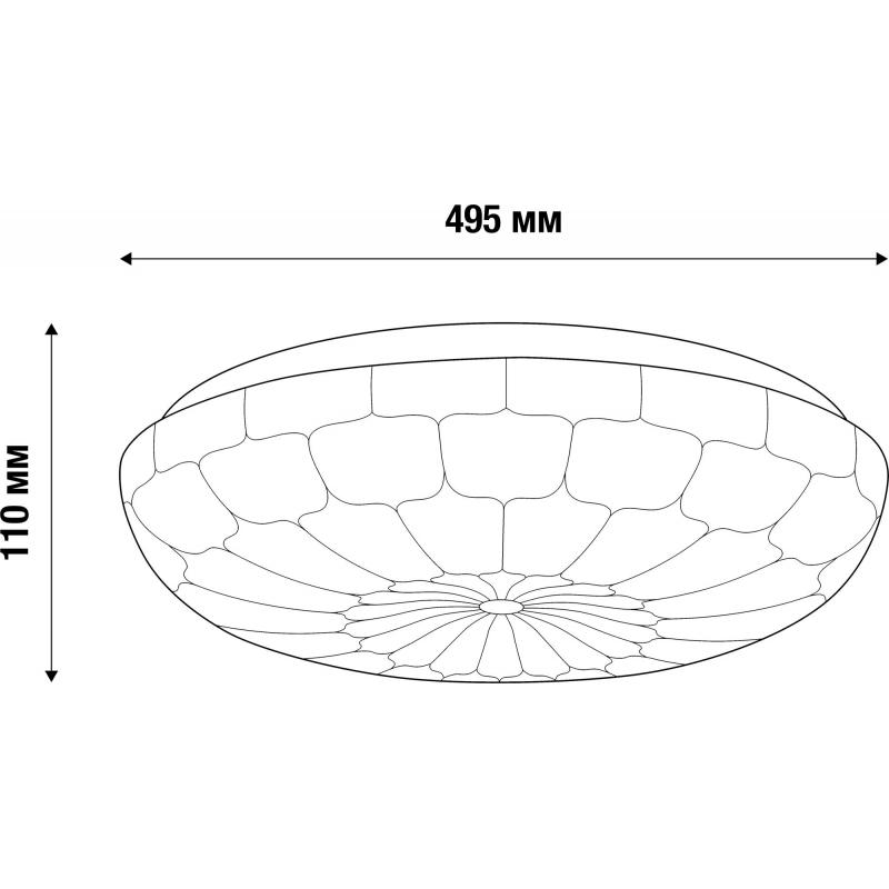 Жарықшам қабырғалық-төбелік жарықдиодты INSPIRE 55 Вт FRAME-D50 36 м² бейтарап ақ жарық