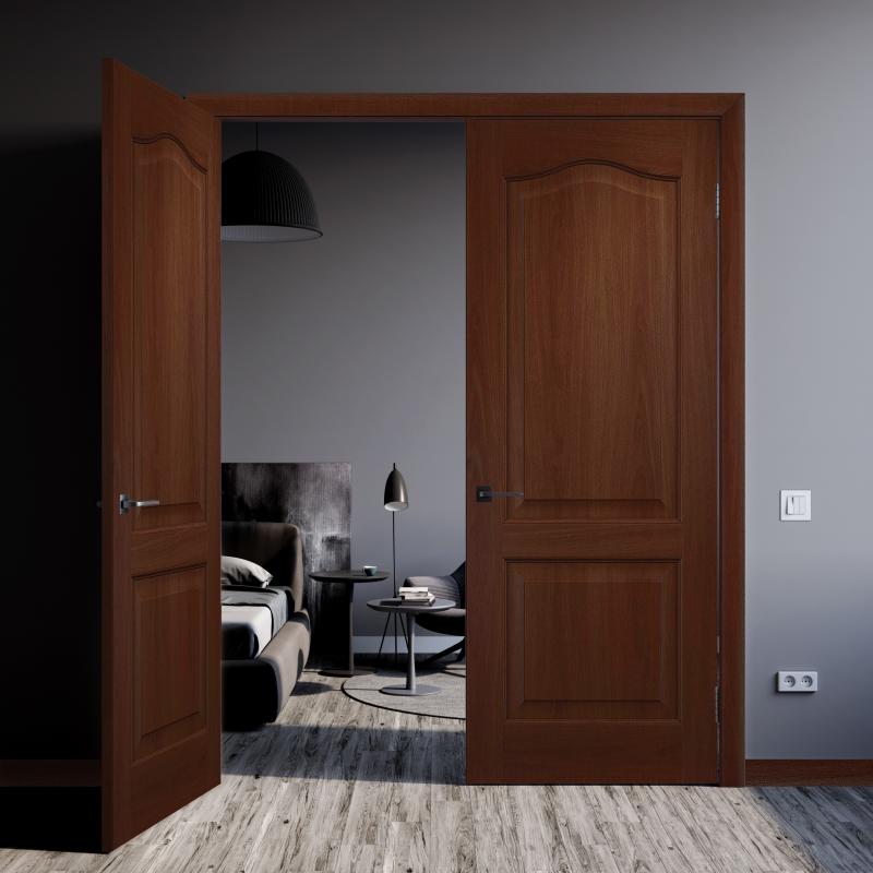 Дверь межкомнатная Антик глухая ПВХ ламинация цвет итальянский орех 80x200 см