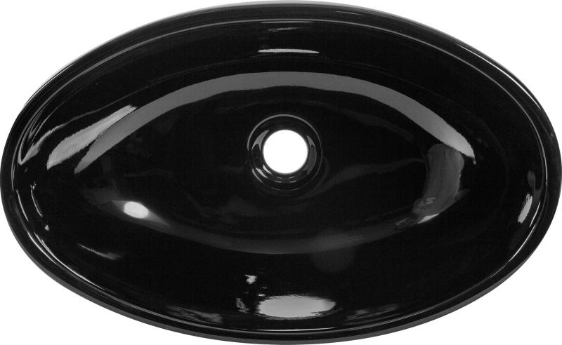 Раковина Sanita Luxe Ringo накладная 53 см цвет чёрный