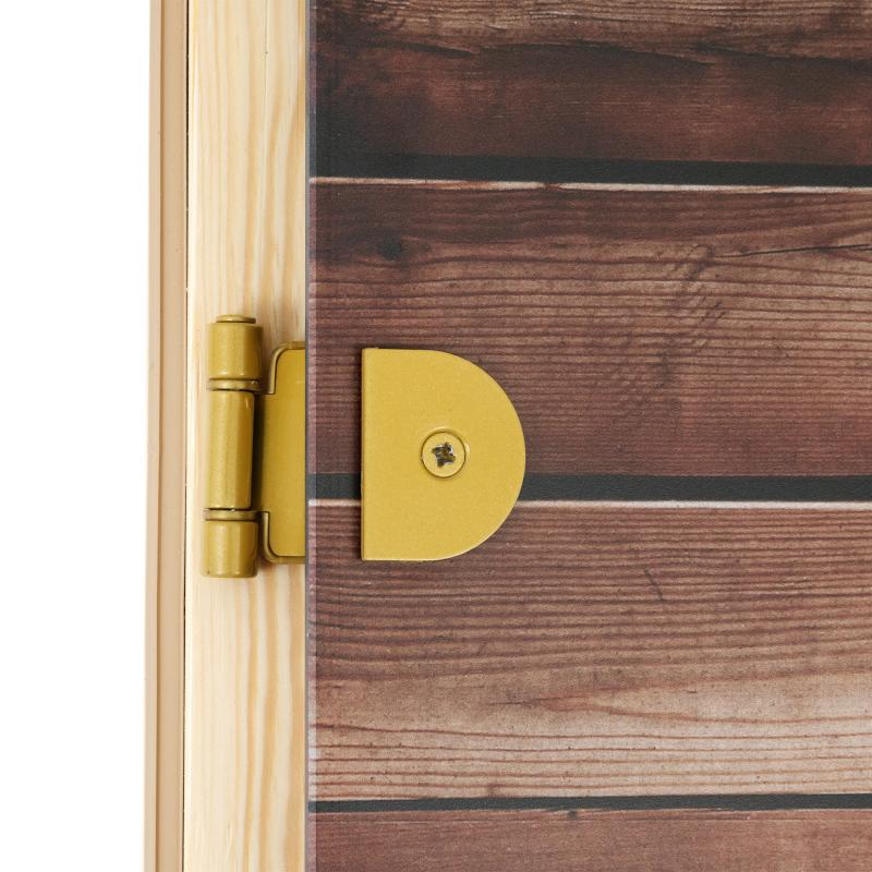 Дверь для сауны Веники, 69х189 см, цвет бронза