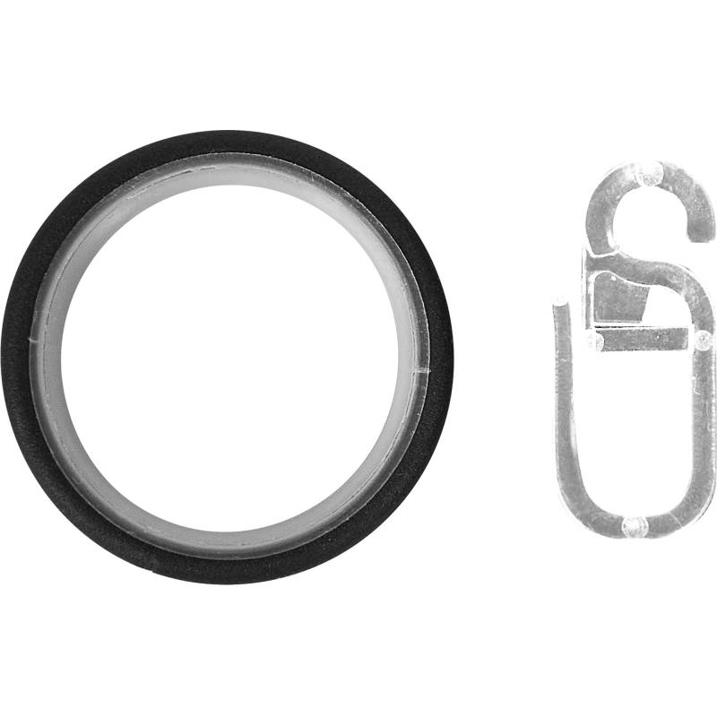 Кольцо с крючком Inspire металл цвет черный 20 см 10 шт