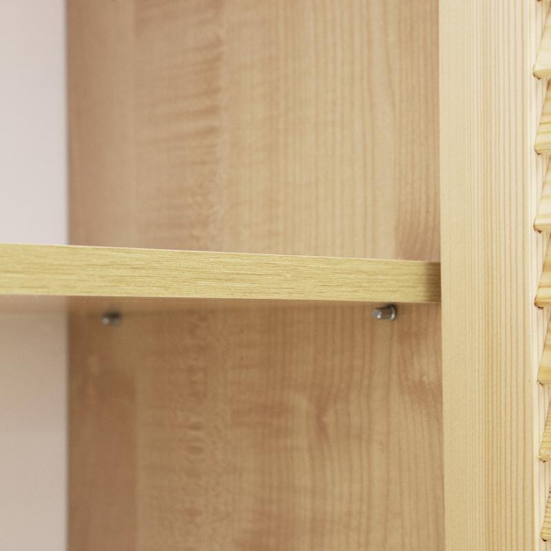 Шкаф навесной «Сосна жалюзи Мо» с фасадом 68х80 см, хвоя/ЛДСП, цвет сосна