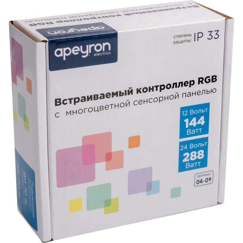 Контроллер кіріктірілетін RGB 12-24 В 144 Вт IP33