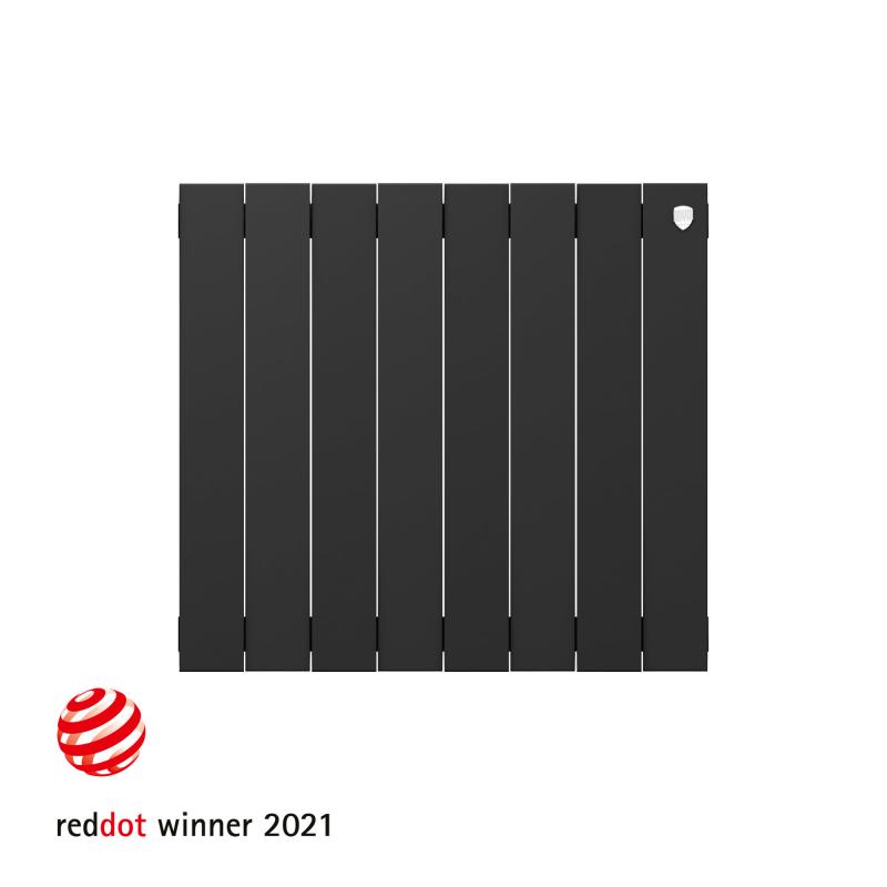 Радиатор Royal Thermo Pianoforte 500/100 биметалл 8 секций боковое подключение цвет черный