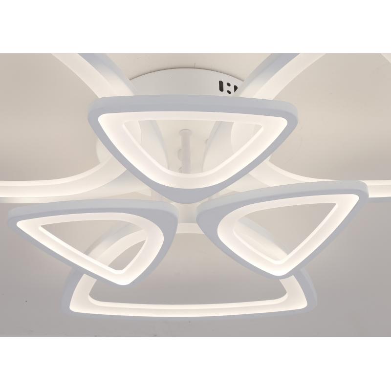 Люстра потолочная светодиодная «Caso» 2570-3/3 с пультом управления 22 м² регулируемый белый свет цвет белый