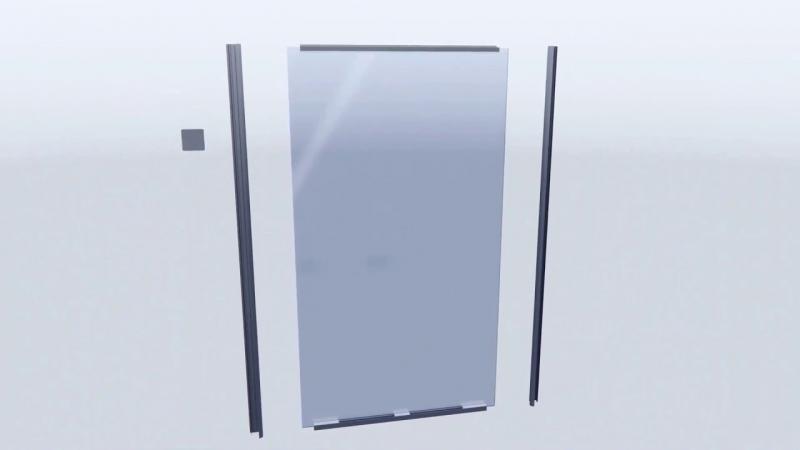 Комплект фурнитуры для 2-х раздвижных дверей Alfa 1800 мм алюминий